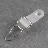 Застёжка для чулок, металлическая, 12 мм, 4 шт., прозрачная