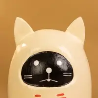 Деревянная кукла кокеши "Котик" цв. чёрно-белый, 6х6х9 см