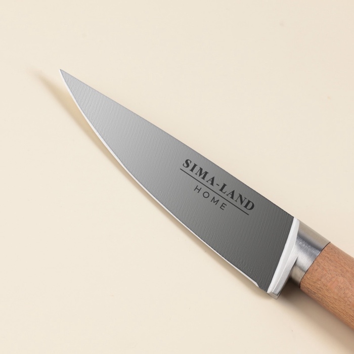 Нож кухонный овощной SL Home &laquo;Калабрия&raquo;, нержавеющая сталь, 8,5 см, бежевый