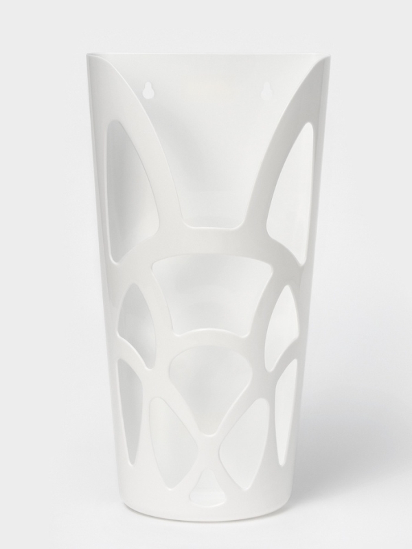 Корзина для пакетов, 18&times;9&times;35 см, цвет белый