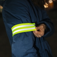 Повязка нарукавная светоотражающая, эластичная, на липучке, 35 &times; 4,8 см