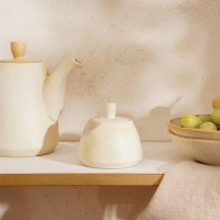 Сахарница фарфоровая SL Home &laquo;Волны Сардинии&raquo;, 280 мл, 9,5&times;10,5 см, цвет бежевый