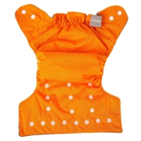 Многоразовый подгузник, 3-15 кг, угольно-бамбуковая ткань, цвет оранжевый, Крошка Я