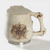 Кружка &laquo;Череп&raquo;, 400 мл, цвет бежевый