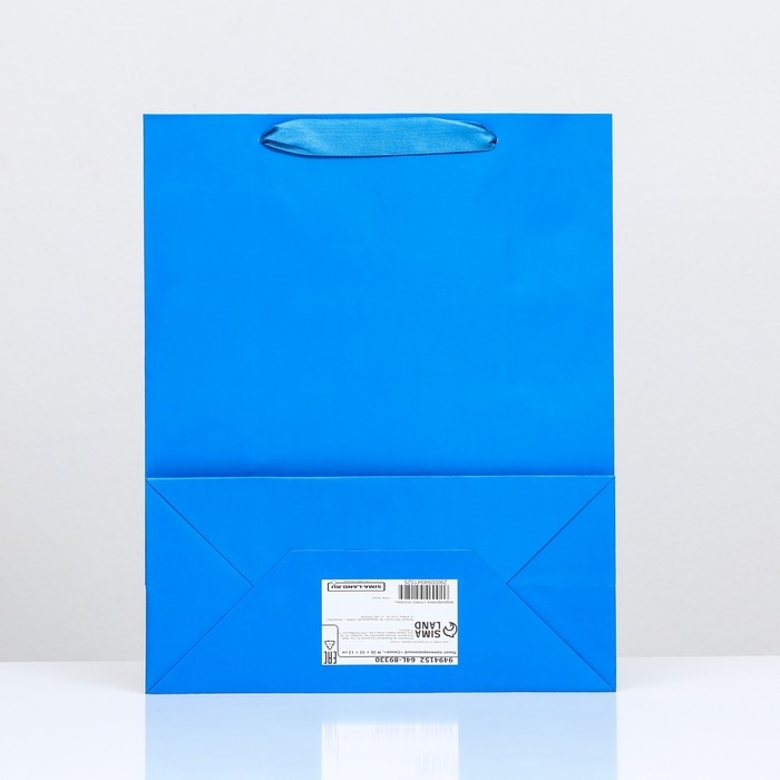 Пакет ламинированный &laquo;Синий&raquo;, 26 х 32 х 12 см