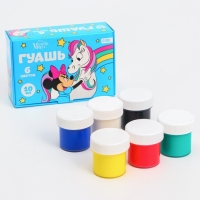 Гуашь 6 цветов по 10 мл &laquo;Единорог&raquo;, Минни Маус