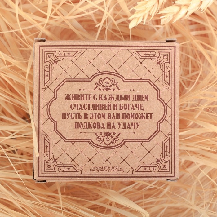 Подкова домовой &laquo;Мир вашему дому&raquo;, 7 х 7 см