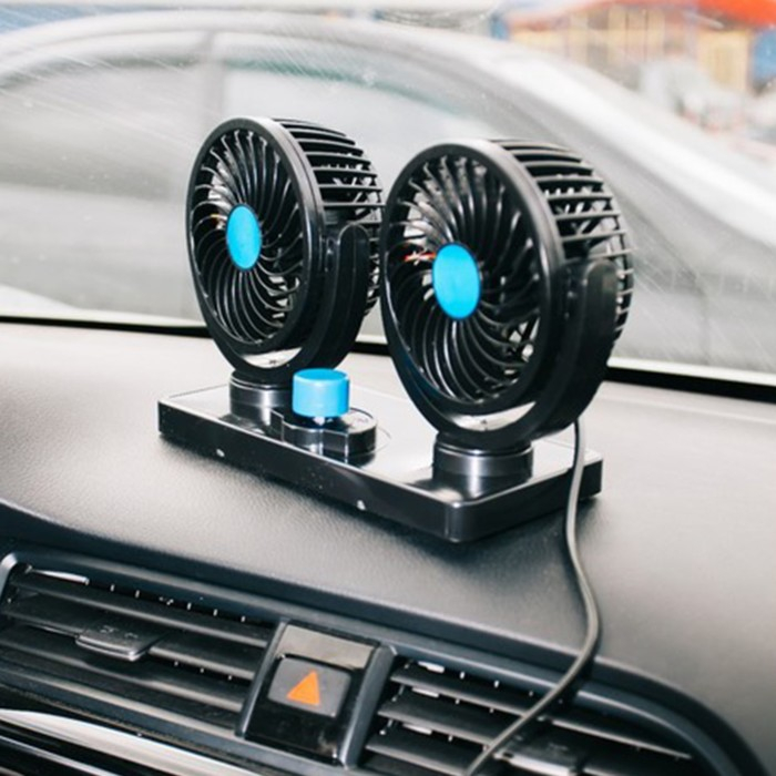 Вентилятор салона TORSO, 12 В, двойной, поворотный 360&deg;