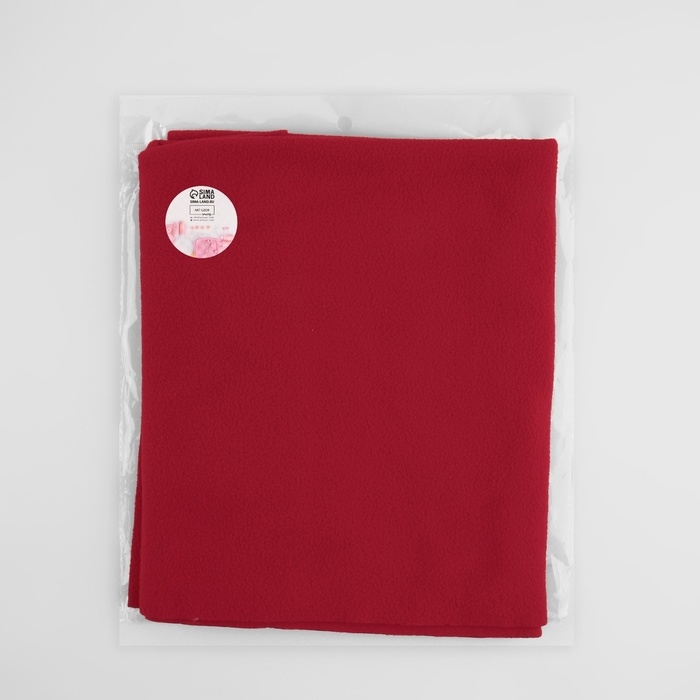 Лоскут флис, односторонний, 50 &times; 50 см, 190 г/м, цвет красный №1B