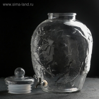 Диспенсер для напитков стеклянный &laquo;Пинотаж&raquo;, 15 л, 26&times;45 см