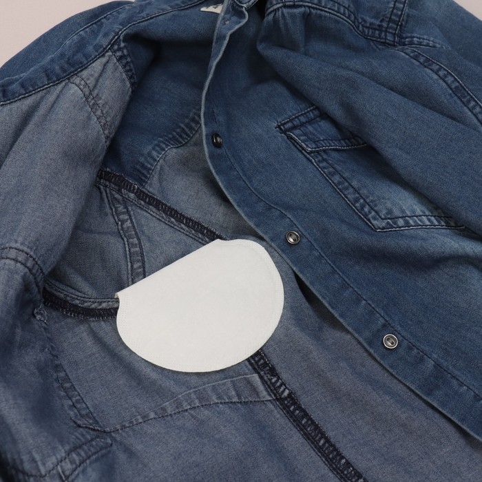 Набор защитных вкладышей для подмышек, самоклеящиеся, 6 пар, цвет белый