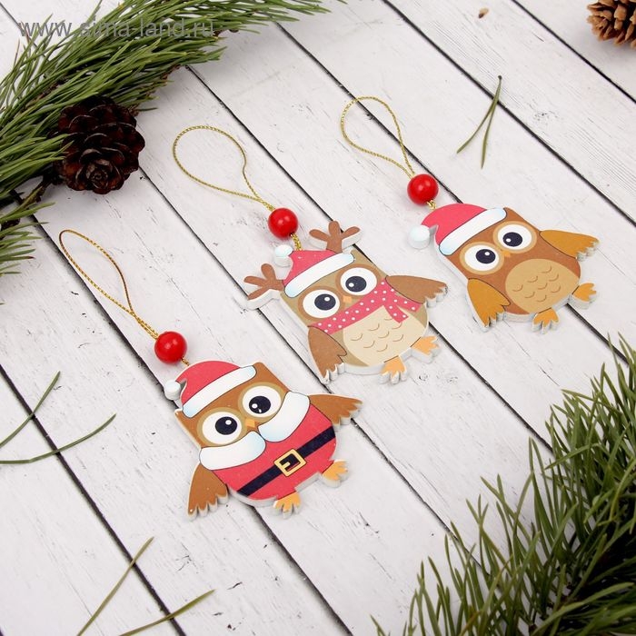 Подвеска новогодняя &laquo;Совята&raquo;, МИКС