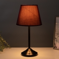 Лампа настольная "Элеонора" 1х15Вт Е27 черный/фиолетовый 22х22х42см RISALUX