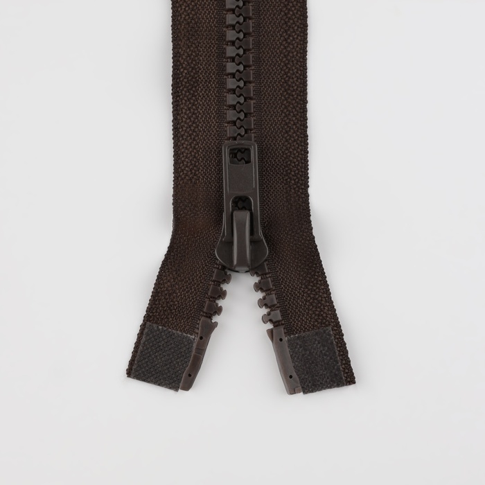 Молния &laquo;Трактор&raquo;, №8, разъёмная, 2 замка, замки автомат, 100 см, цвет коричневый