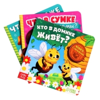 Картонные книги с окошками &laquo;Что внутри?&raquo;, набор 3 шт. по 12 стр.