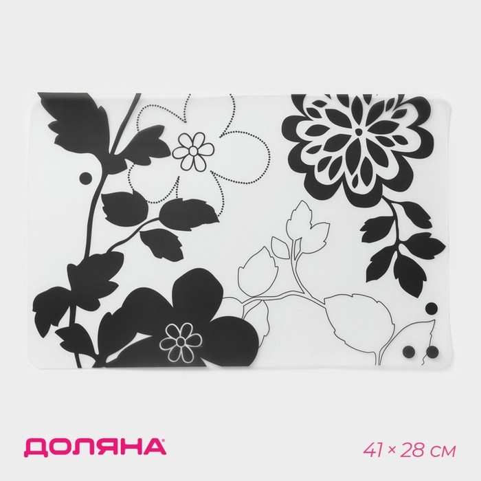 Салфетка сервировочная на стол Доляна &laquo;Цветы&raquo;, 41&times;28 см