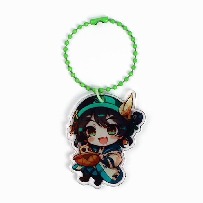 Брелок для ключей акриловый на цепочке &laquo;Девочка&raquo;, 3.8 х 9 см