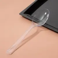 Ложка пластиковая одноразовая Не ЗАБЫЛИ! &laquo;Премиум&raquo;, 18 см, прозрачная, набор 6 шт./уп.