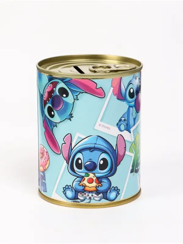 Копилка металлическая, 9.5 см&times;7.5 см&times;7.5 см, Стич