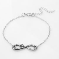 Браслет металл &laquo;Змея&raquo; бесконечность, цвет серебро