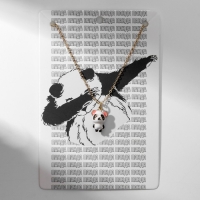 Кулон &laquo;Прелесть&raquo; панда милый, цвет бело-чёрный в золоте, 40 см