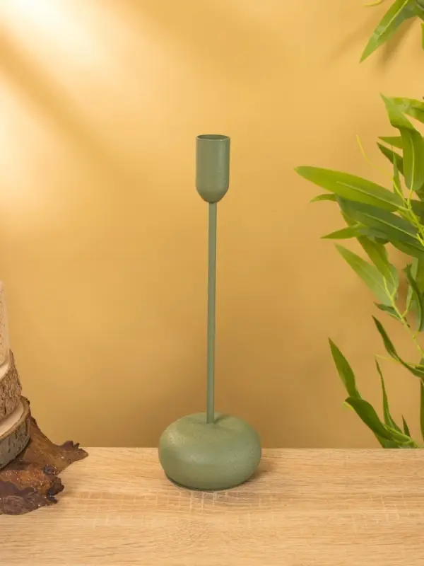 Подсвечник на 1 свечу текстурный "Болотный" 8х8х25,5 см