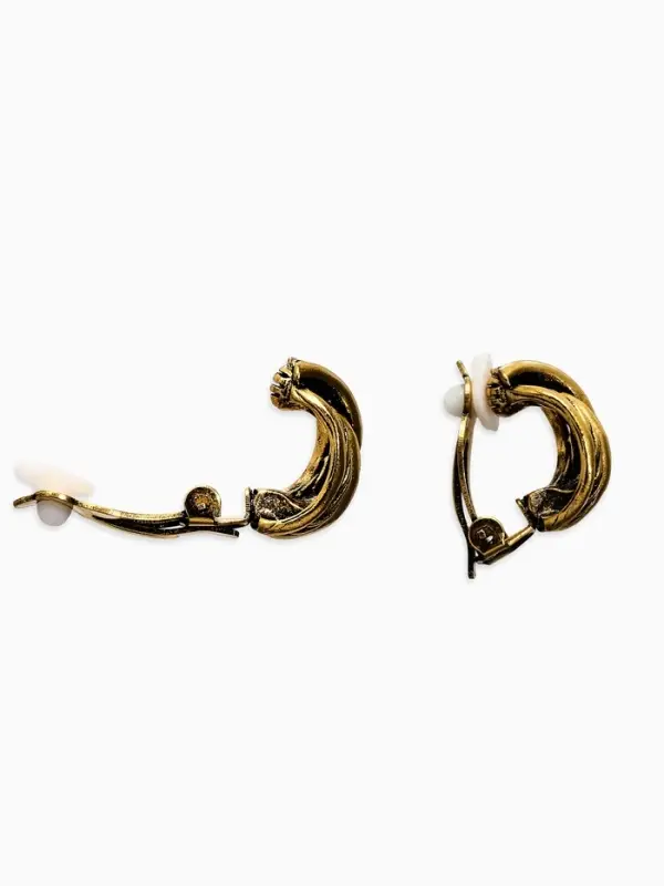 Клипсы "Винтаж" узел, цвет чернёное золото