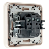 Розетка одноместная, серия "Circular", 16 А, скрытая, с з/к, белая