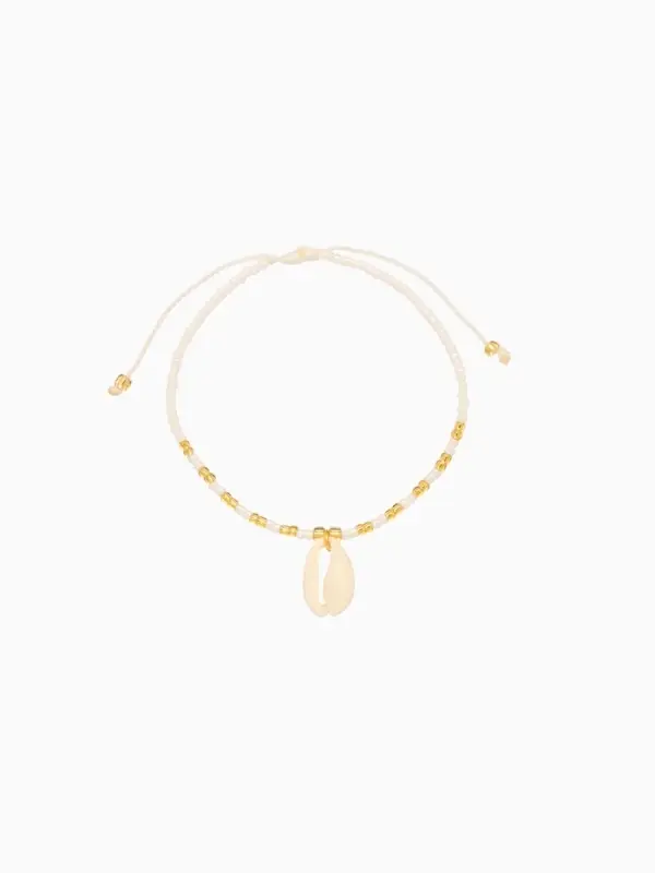 Браслет "Виколия" длина 16 см, цв. белый, золотистый