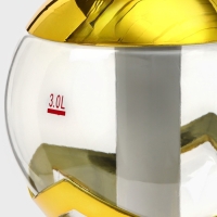 Башня пивная &laquo;Шар&raquo;, 3 л, ёмкость для льда, подсветка, пластик, золотистый