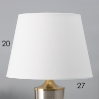 Настольная лампа с абажуром RISALUX &laquo;Лори&raquo;, Е27, 40 Вт, латунь, 28&times;28&times;45.5 см