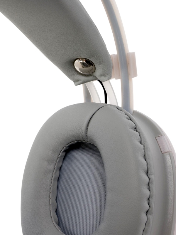 Наушники полноразмерные Mybit W-33, RGB подсветка, BT5.3, 800 мАч, Type-C, белые