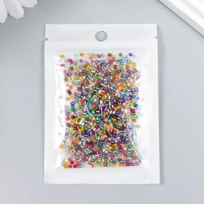 Бисер стекло 12/0 "Цилиндр. Разноцветный" 10 гр