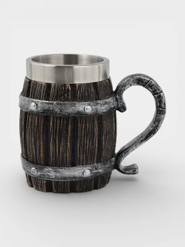 Кружка средневековая &laquo;Таверна&raquo;, 400 мл, нержавеющая сталь, коричневая