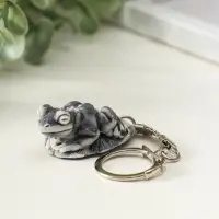 Брелок "Лягушка на листе маленькая" 2 см