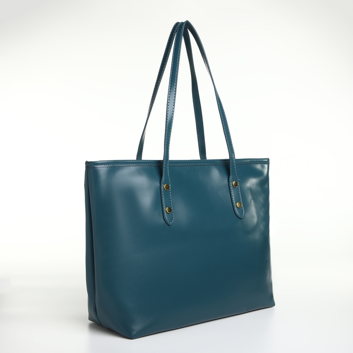 Сумка женская на молнии, цвет синий