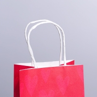 Пакет подарочный крафтовый, упаковка, &laquo;Я тебя люблю&raquo;, 12 х 21 х 9 см