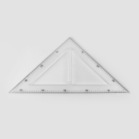 Линейка портновская &laquo;Треугольник&raquo;, равнобедренная, 50 &times; 32 см, пластик