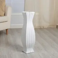 Ваза керамика напольная &laquo;Седар&raquo;, полосы, напольная, 17&times;75 см, белый МИКС