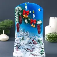 Свеча фигурная "Рождественские шишки" 6х9,5х16,5 см
