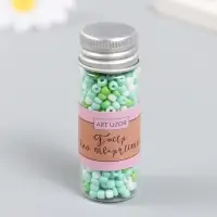 Бисер 8/0 в бутылочке "Молодая зелень" 20 гр 6х2х2 см