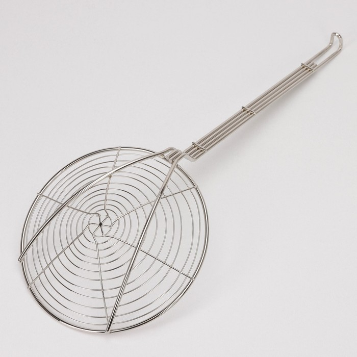 Шумовка для фритюра из нержавеющей стали, 53&times;20 см, толщина 3 мм, 201 марка стали