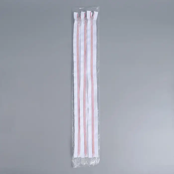 Молния &laquo;Спираль&raquo;, №5, разъёмная, замок автомат, 50 см, белая, розовая