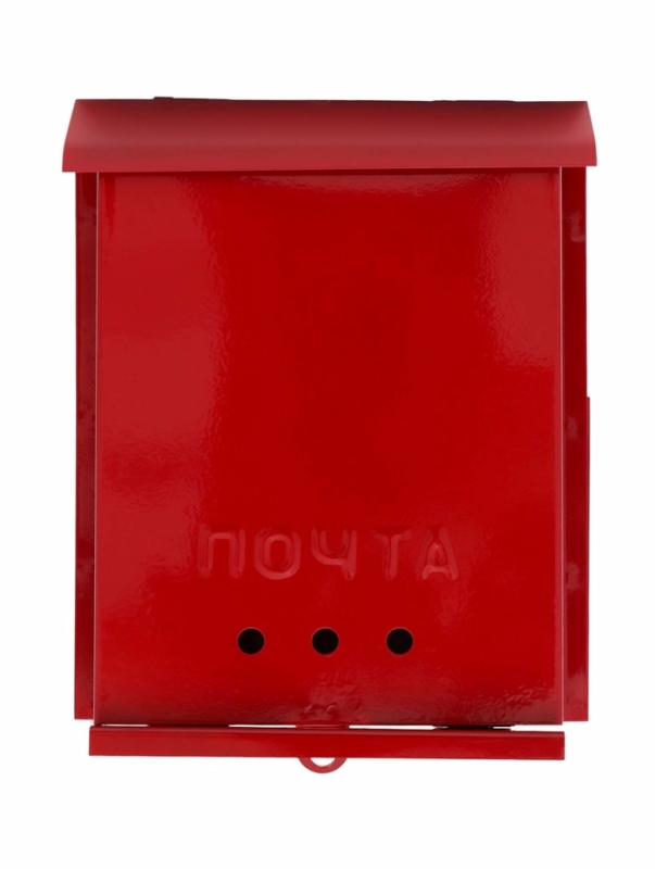 Ящик почтовый без замка (с петлёй), вертикальный, &laquo;Почта&raquo;, бордовый