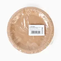 МП Тарелка одноразовая "Крафт" с бортом, картон, 18 см  (50 шт.)