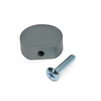 Ручка-кнопка CAPPIO RK147, d=26 мм, цвет графит, 8 шт.