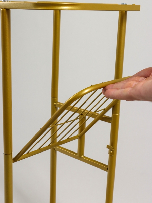 Подставка для цветов Greengo, 3 полки, 43 &times; 22 &times; 57 см, напольная, металл, цвет золотой