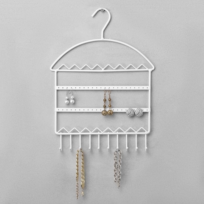 Органайзер для украшений &laquo;Вешалка&raquo;, 28&times;6,7&times;36 см, цвет белый