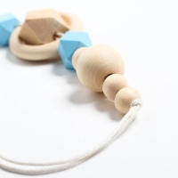 Держатель для соски - пустышки &laquo;Сердечко&raquo;, деревянный, цвет голубой