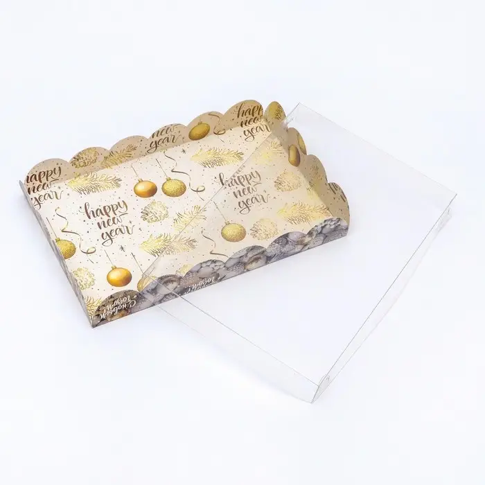 Коробка для печенья, &laquo;Новогодние игрушки&raquo;, 22&times;15&times;3 см, Новый год